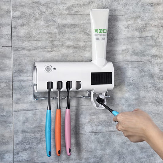 UV Porte-brosse à dents et distributeur de dentifrice automatique avec stérilisateur UV - NEW